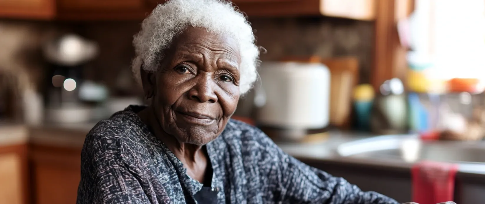 elderly woman eating a healthy meal