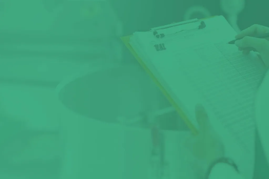 notepad with green overlay