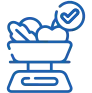 Illustration of produce on scale