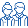Illustration of male and female employee