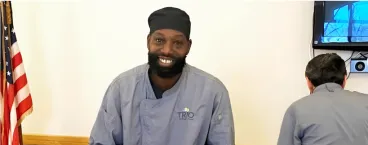 a chef cooking