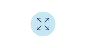 Expanding arrows illustration