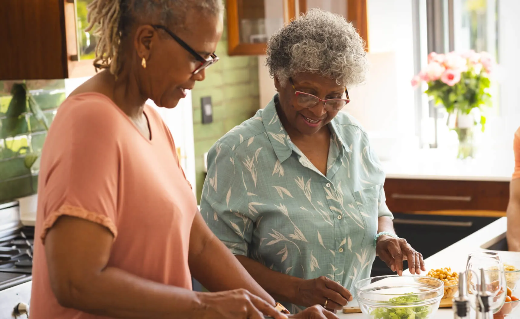 two women cooking