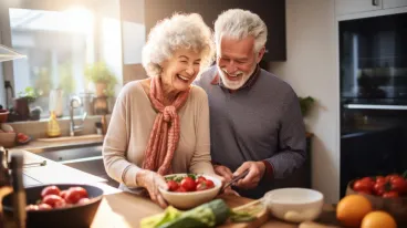 couple cooking in the kitchen