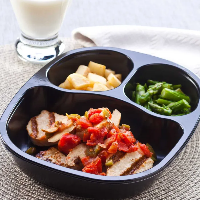 Cacciatore Chicken with Red Skin Potatoes and Asparagus
