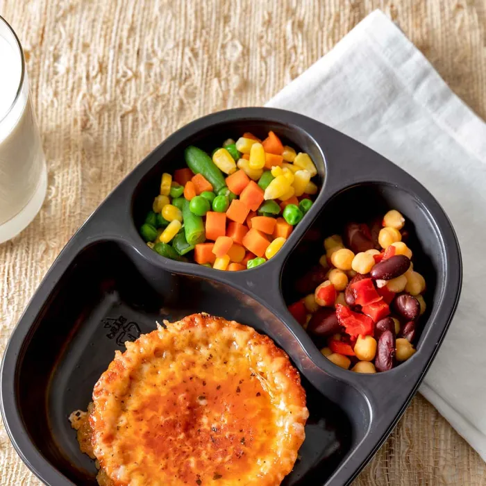 Cheese Pizza with Bean Blend & Mixed Vegetables