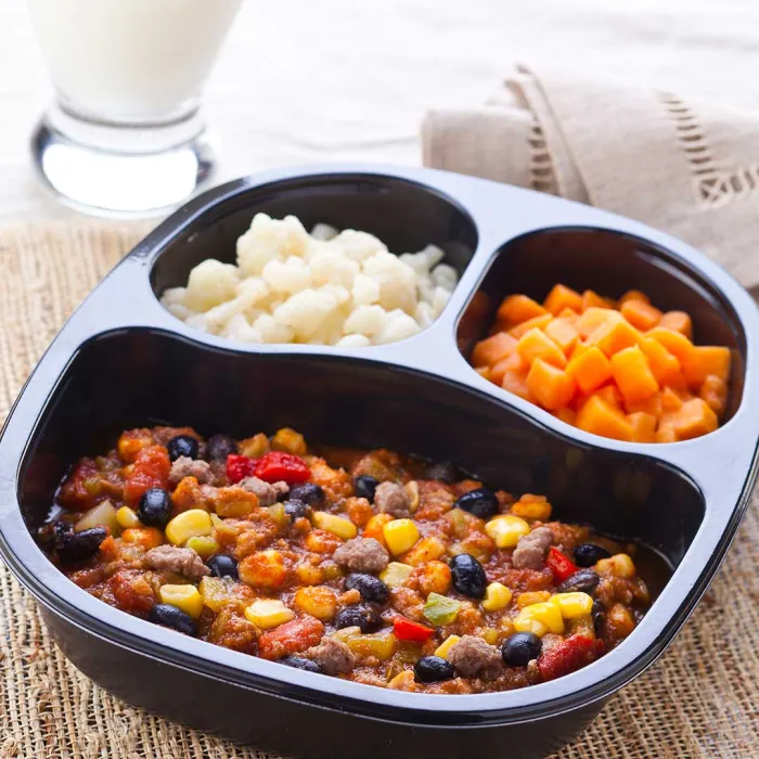 Taco Soup with Sweet Potatoes & Cauliflower