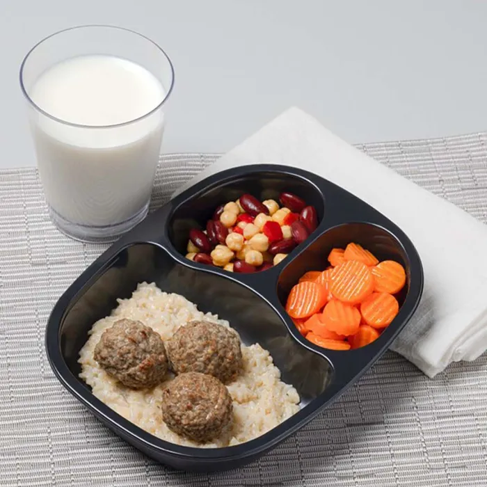 Cilantro Lime Meatballs with Rice served With Bean Blend and Carrots