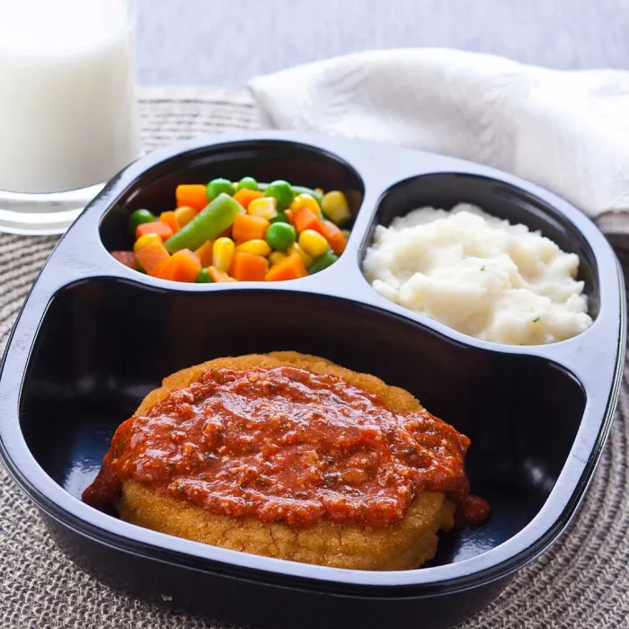 Chicken Parmesan with Red Skin Potatoes & Mixed Vegetables