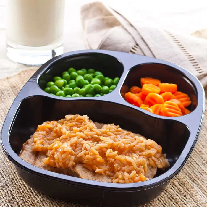 Zesty Orange Pork with Green Peas & Carrots