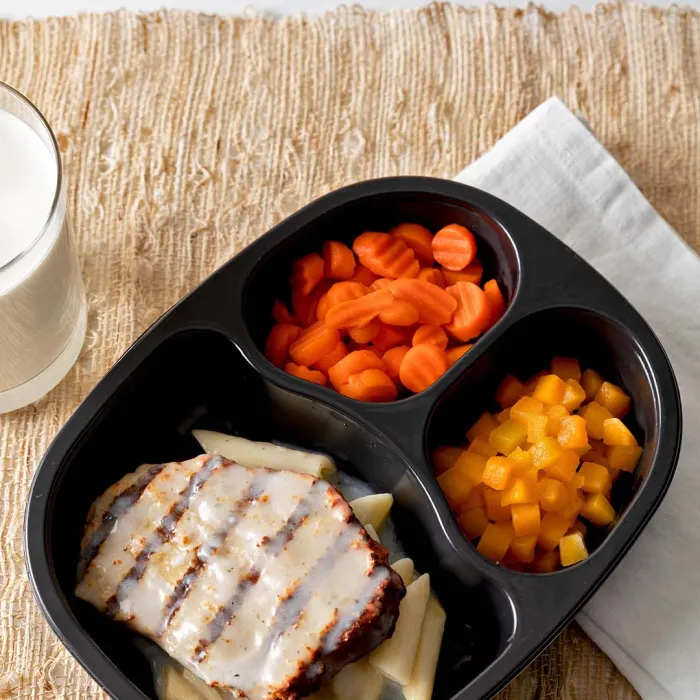 Chicken and Penne Pasta Alfredo with Carrots & Butternut Squash